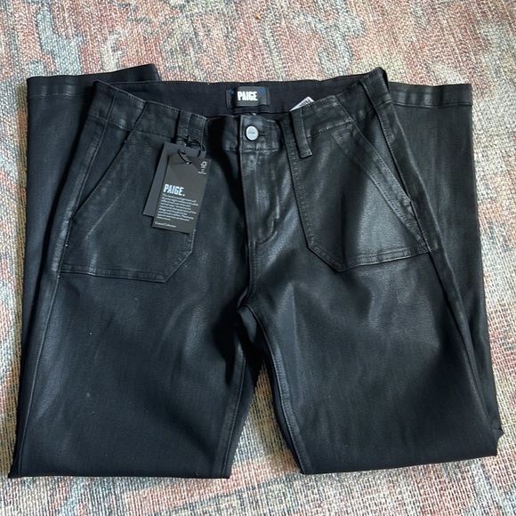 Paige Mayslie Straight Ankle Black Fog Luxe Coating - Picture 6 of 8